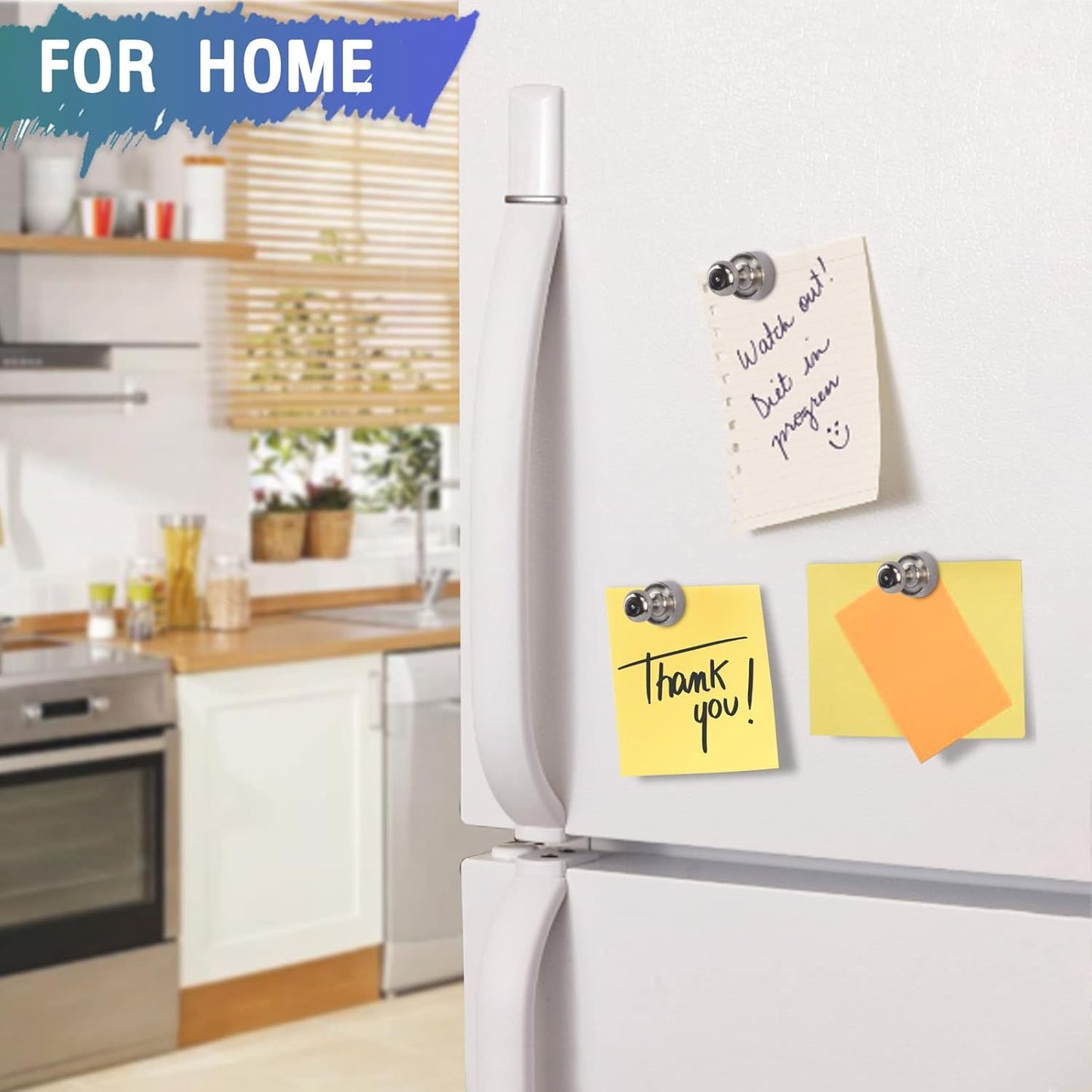 22Packs Neodymium Fridge Magnets, Strong Magnets for Whiteboard, Push Pin Magnet, Small Strong Neodymium Refrigerator Magnet for Office, Kitchen, Adults, Home