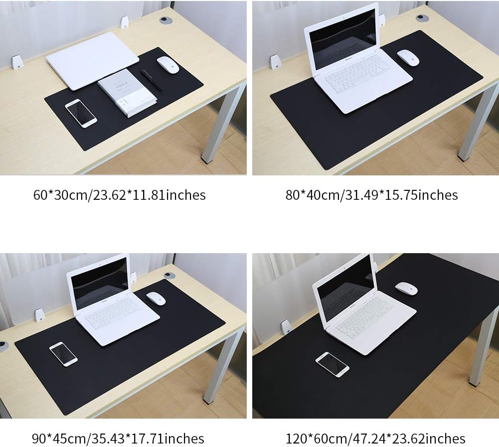 KINGFOM Desk Pad Office Desktop Protecter, PU Leather Desk Mat Blotters Organizer with Comfortable Writing Surface (35.4" x 16.9", Brown)