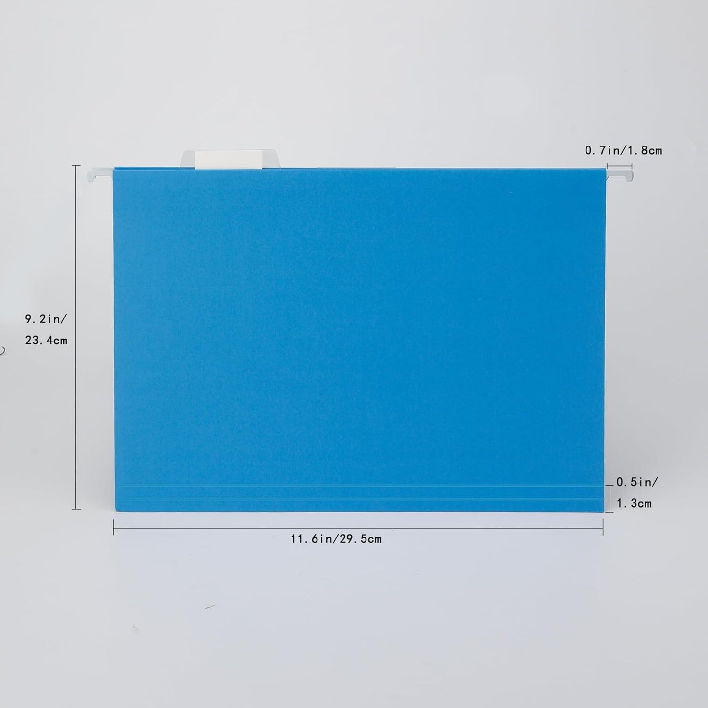25 Packs Hanging File Folders,Blue Letter Size File Folder,Designed for Bulky Files,Filing Cabinet,1/5 Adjustable Cut Tabs for Office,School,Home