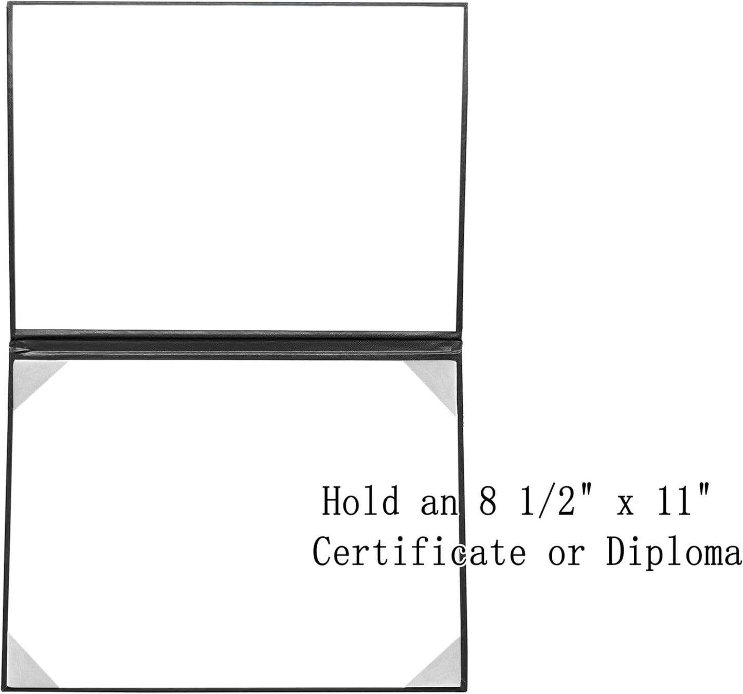 5 PCS Smooth Diploma Certificate Cover 8 1/2" x 11" Black