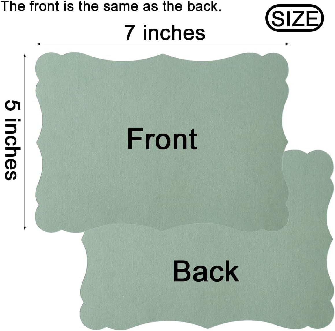 Homtable 50 Pack Sage-Green Blank Cards Cardstock Thick Kraft Paper Greeting Cards for DIY Gift Card Menus, Baby Shower and Wedding Invitations (5x7IN)