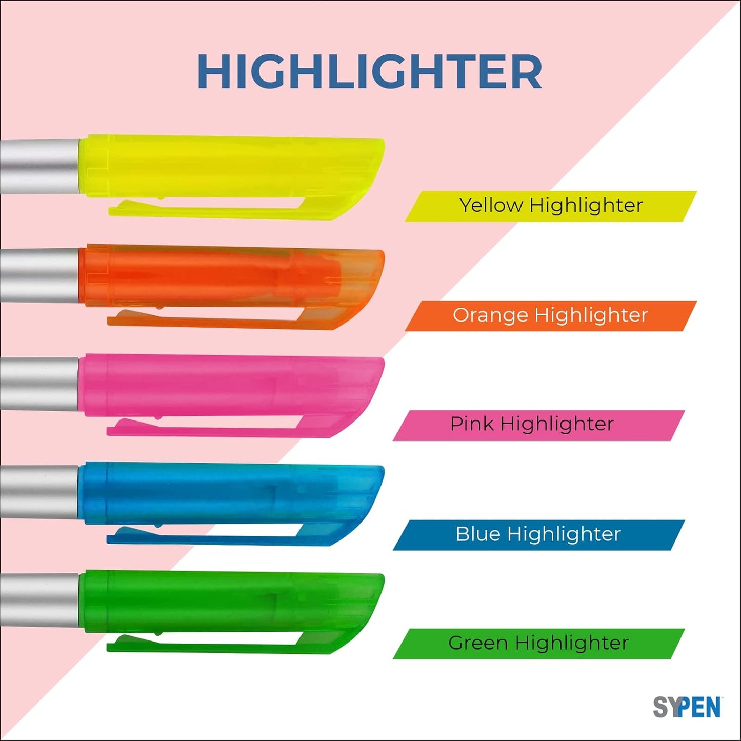 Personalized Pens with Highlighter and Stylus -250 Pack Bulk-Free Imprint - 3 In Highlighter, Ballpoint Pen, and Stylus Combo- add Custom Business Name, Logo or Gift Message- Pink