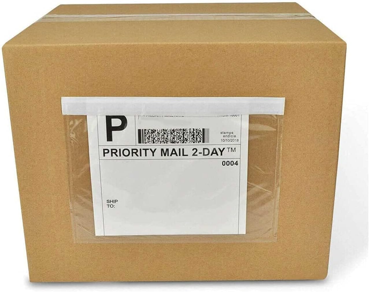 7.5" x 5.5" Packing List Pouches, 500 Pack Shipping Label Envelopes Clear Adhesive Top Loading Packing List
