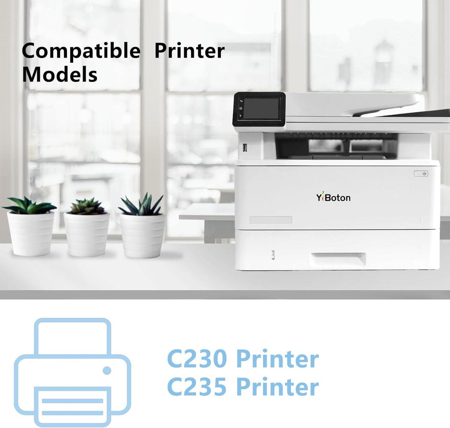 High Yield C230 C235 Toner Cartridge with Chip 006R04391 006R04392 006R04393 006R04394 Toner Cartridges Compatible with Xerox C230 C235 C230DNI C235DNI Printer (4-Pack Black Cyan Magenta Yellow)