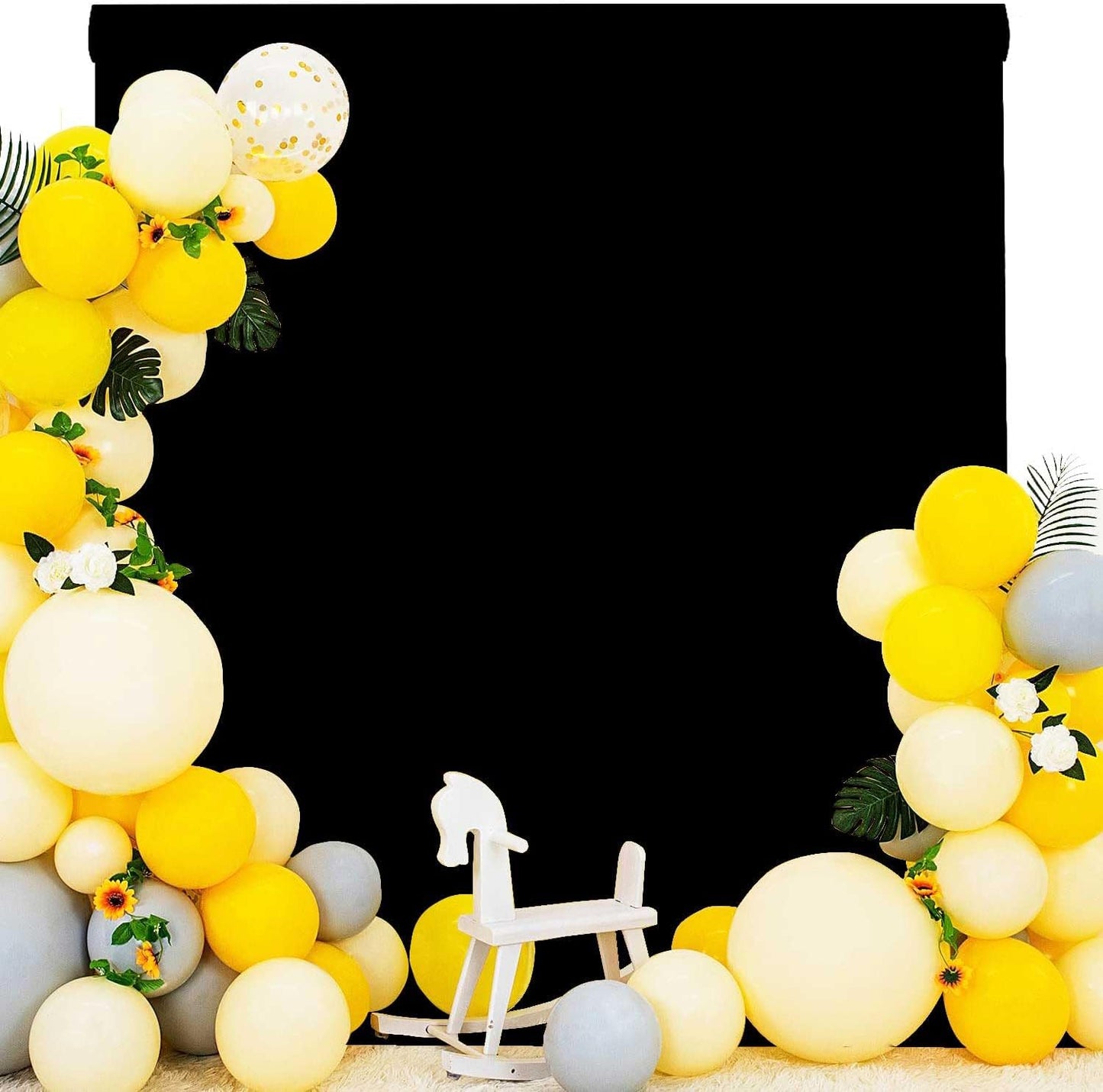 Black Photo Backdrop for Photoshoot Black Background for Photography Photo Backdrop Curtain for Party 6 x 9 FT