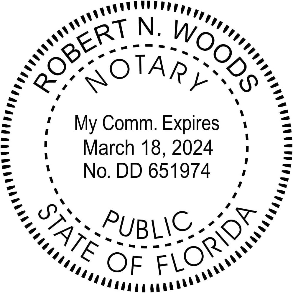 Florida Round Notary Embosser | Official State Embosser | Official Seals | Meets State Specifications (Florida, Round Embosser)