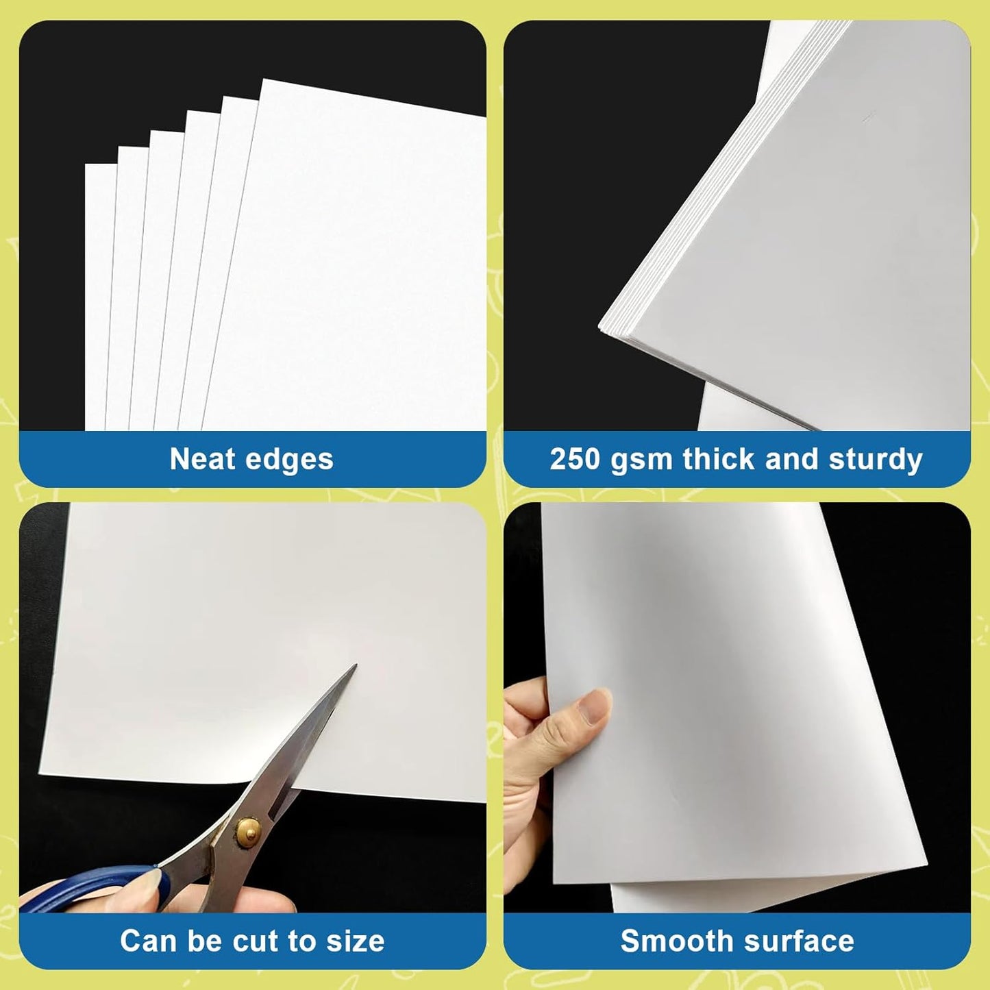 8 Pcs 14" x 22" Poster Board White Poster Board Paper Bulk 250 GSM Thickness Vision Boards Smart PosterBoard for Drawing School Arts Craft Projects Presentations Scrapbooking Blank Graphic Display