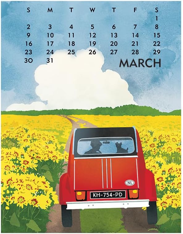 Linnea Design 2025 Desktop Calendar 5 x 7" Artwork by Johanna Riley