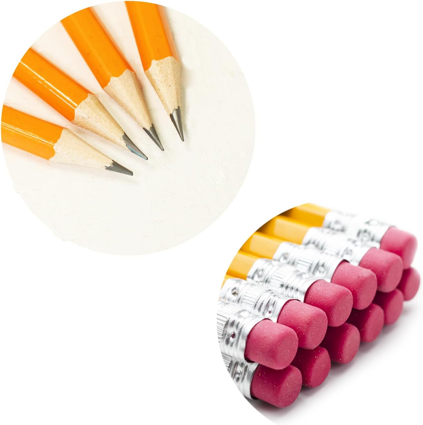 SKKSTATIONERY 360pcs Pre-sharpened Pencils with eraser top, No.2 Wood Pencils Bulk #2 HB pencils Yellow HB Pencil for Kids Sketching Drawing Back to School Teacher Supplies 360 counts per box