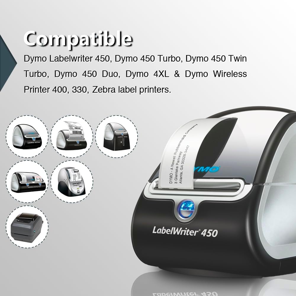 BETCKEY Colored Labels Compatible with Dymo 30332 (1" x 1") Square QR code's Multi-Purpose Labels, Compatible for Dymo LabelWriter Thermal 450, 4XL & Zebra Printers [6 Rolls, Pink]