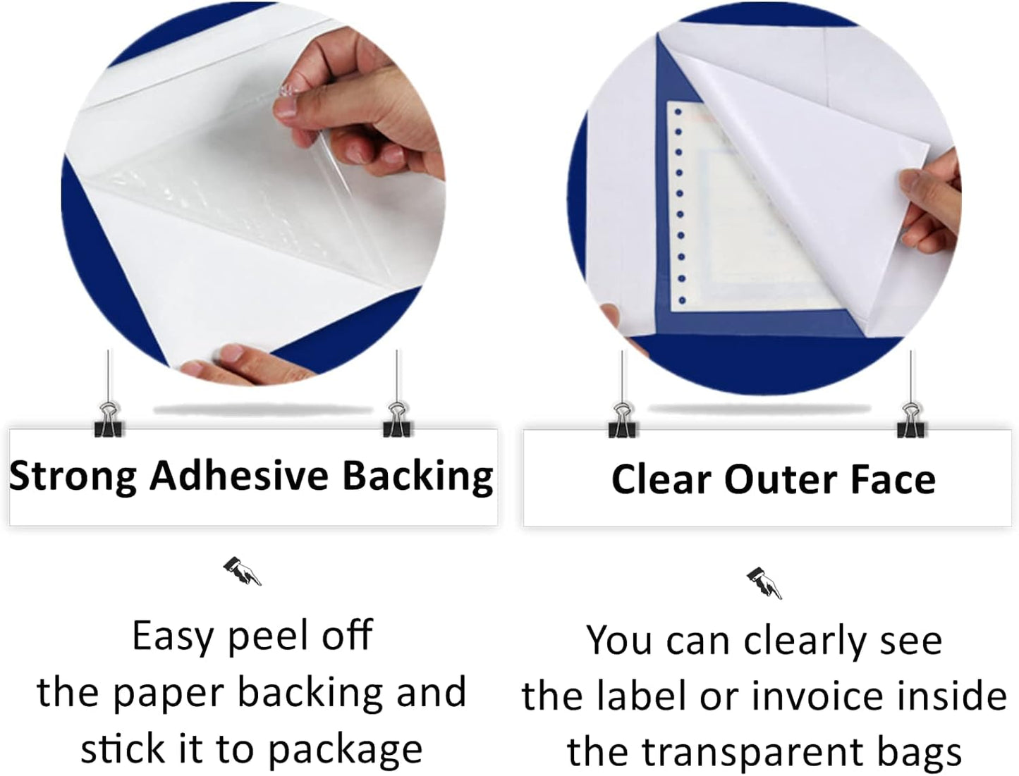 Coopaty 6" x 9" Adhesive Packing List Envelopes Clear Plastic Mailing Shipping Envelope Pouch (200 Pack)