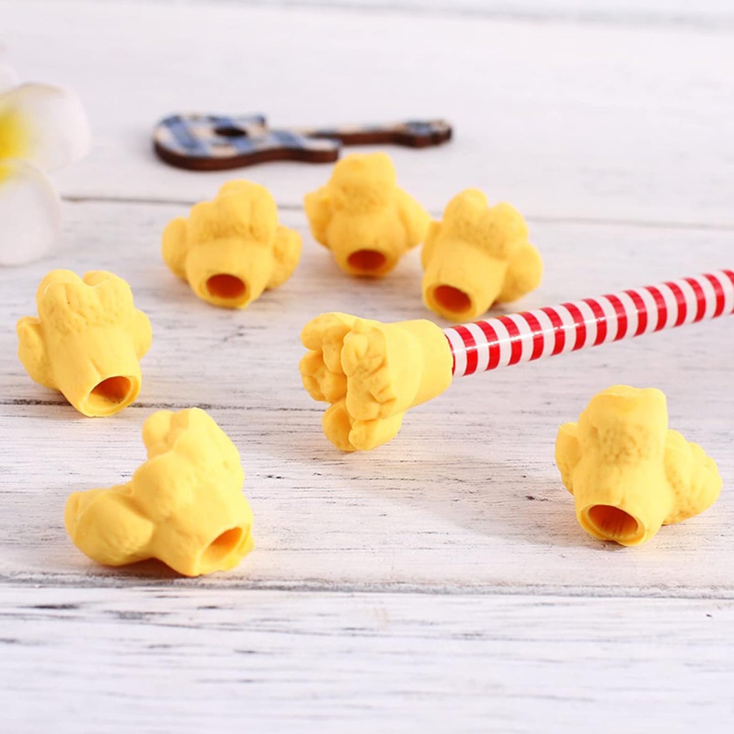 Pencil Top Erasers 36 Pack Popcorn Pencil Erasers Toppers Cap Erasers for Kids Cute Fun Novelty Food Erasers for Student School Supplies Prize Gifts Party Favors