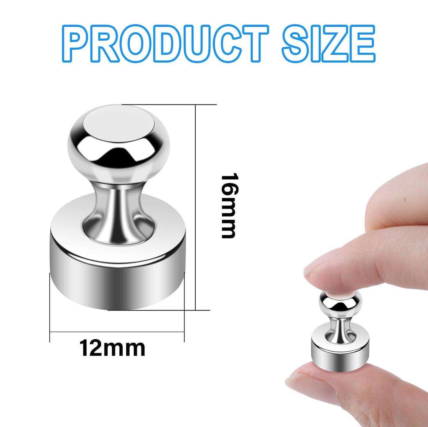 38 Pack Refrigerator Magnets for Whiteboard Small Strong Fridge Magnets Tiny Push Pin Magnetic Neodymium Magnet for Office Classroom Kitchen Home