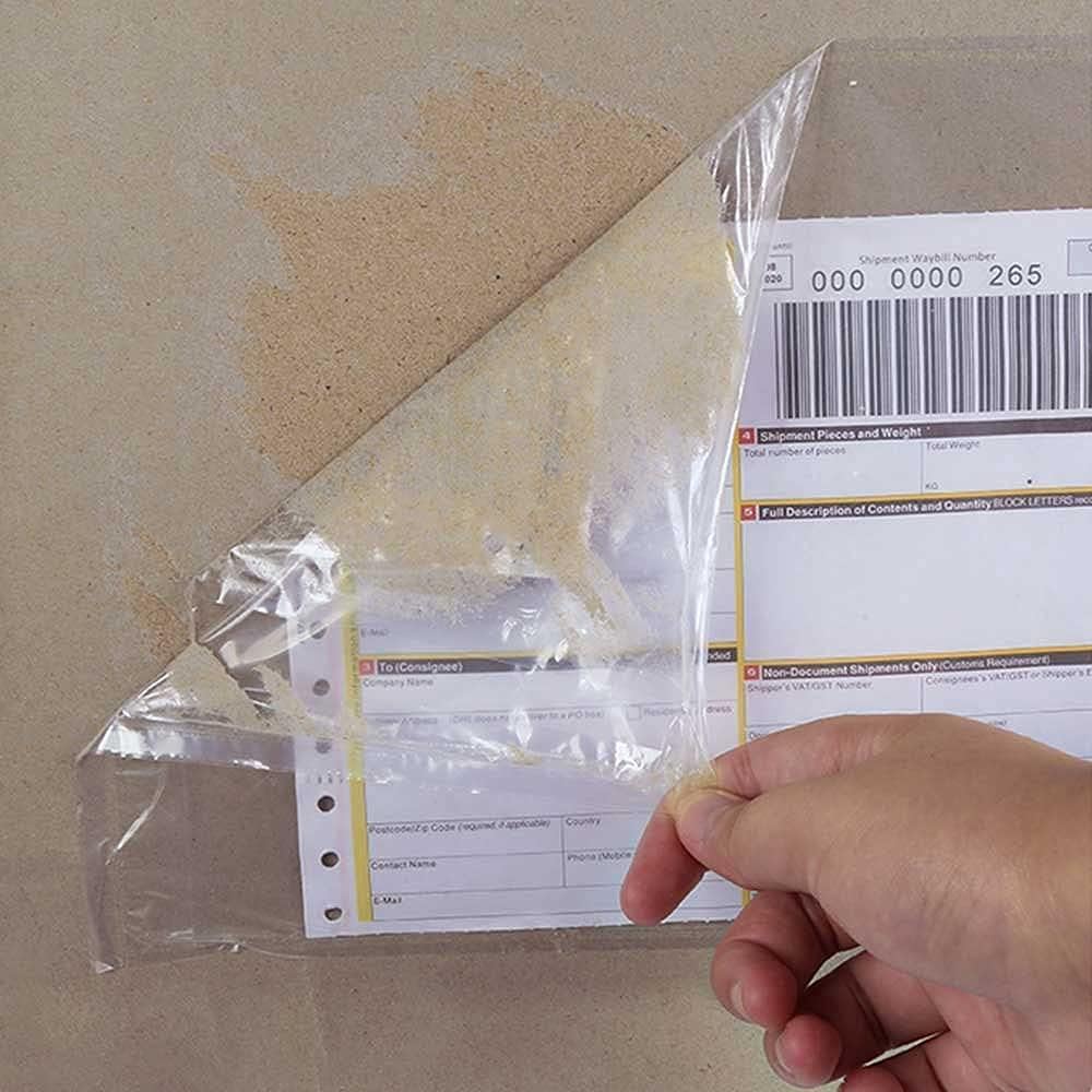 7.5" x 5.5" Packing List Pouches, 500 Pack Shipping Label Envelopes Clear Adhesive Top Loading Packing List