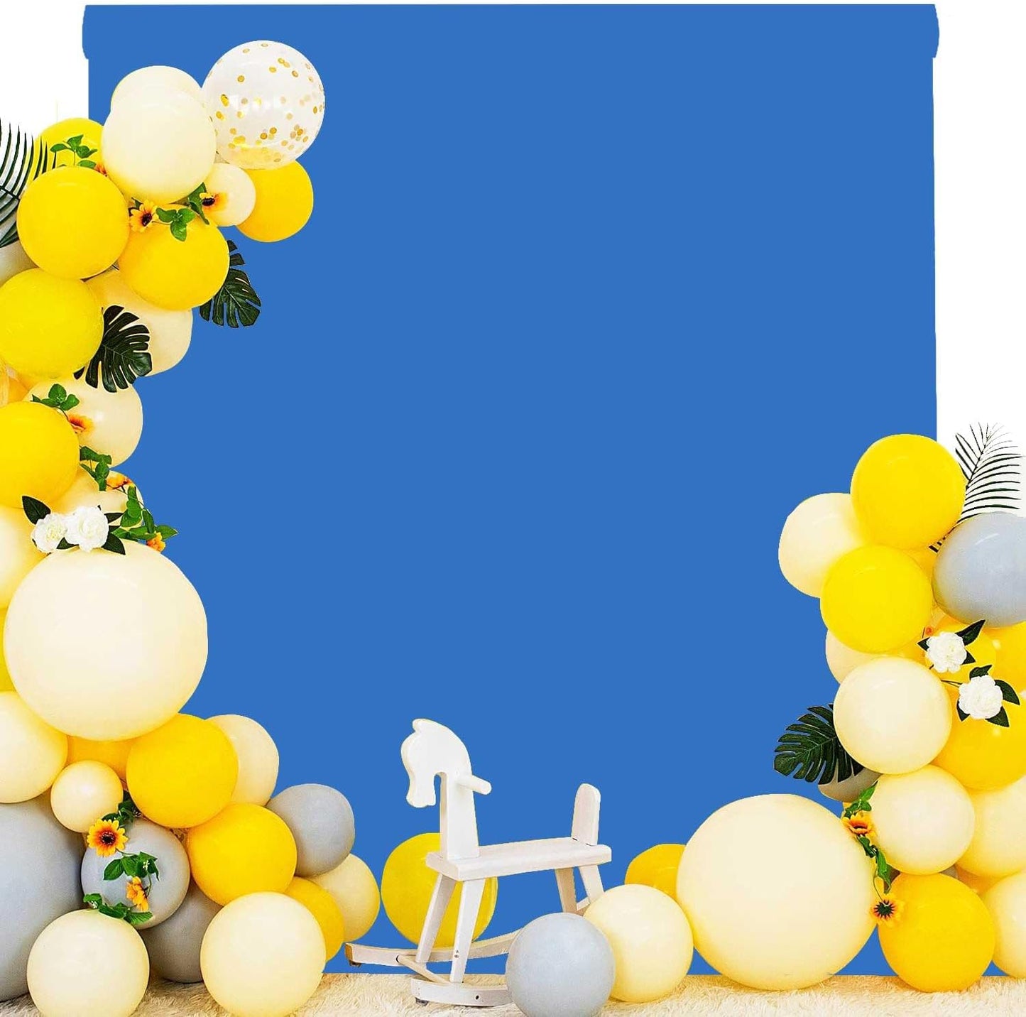 Blue Photo Backdrop for Photoshoot Blue Background for Photography Photo Backdrop Curtain for Party 8 x 10 FT
