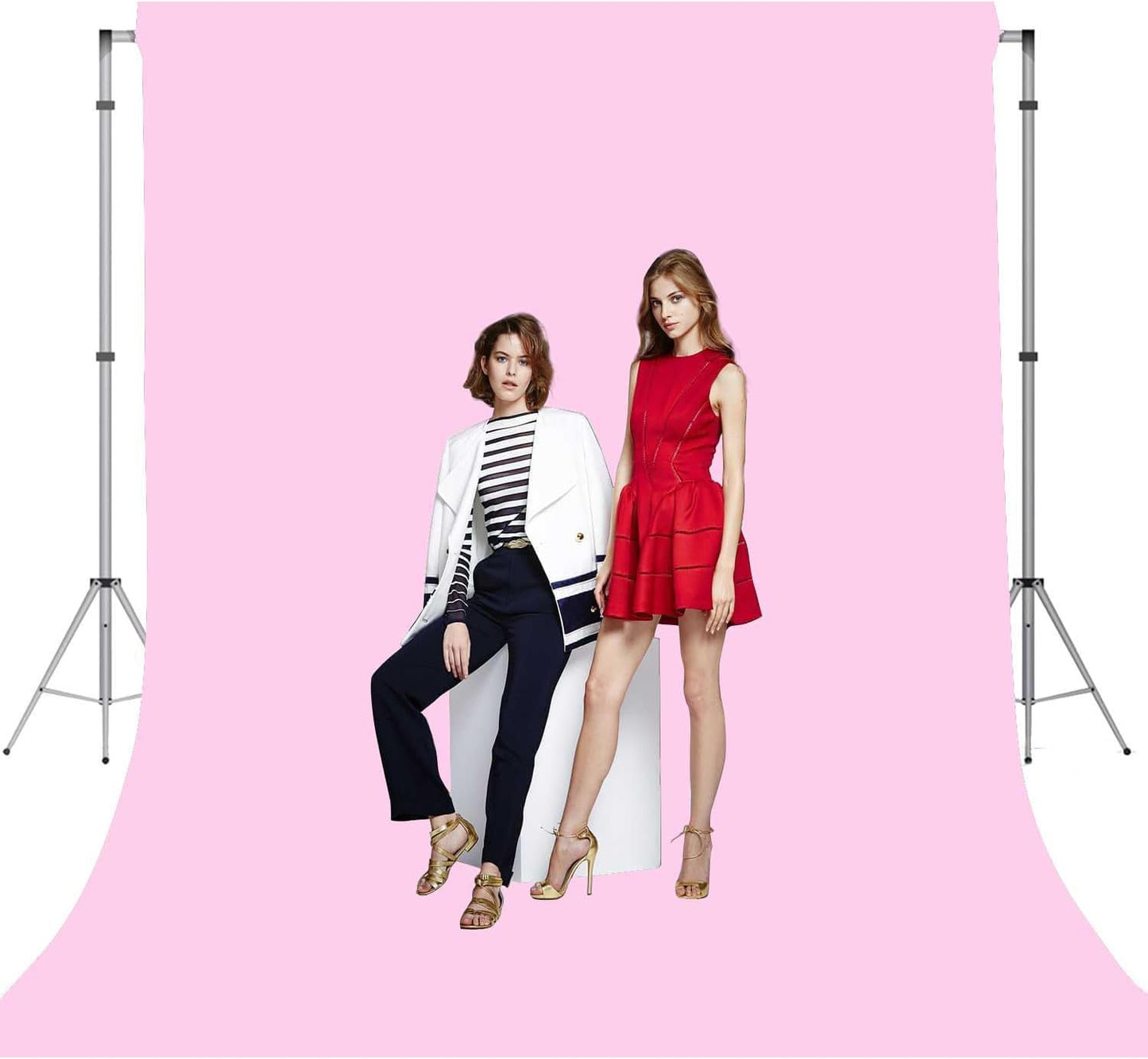 Pink Photo Backdrop for Photoshoot Pink Background for Photography Photo Backdrop Curtain for Party 10 x 10 FT