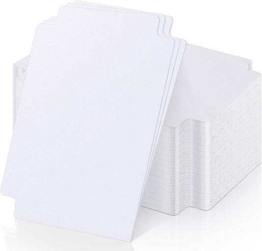 120 Pcs Trading Card Dividers Card Sorting Tray White Card Separators with Tabs Blank Card Box Card Divider Cards for Sports Games, 2.71 x 3.8 Inches Fit for MTG TCG Sports Cards Card Games