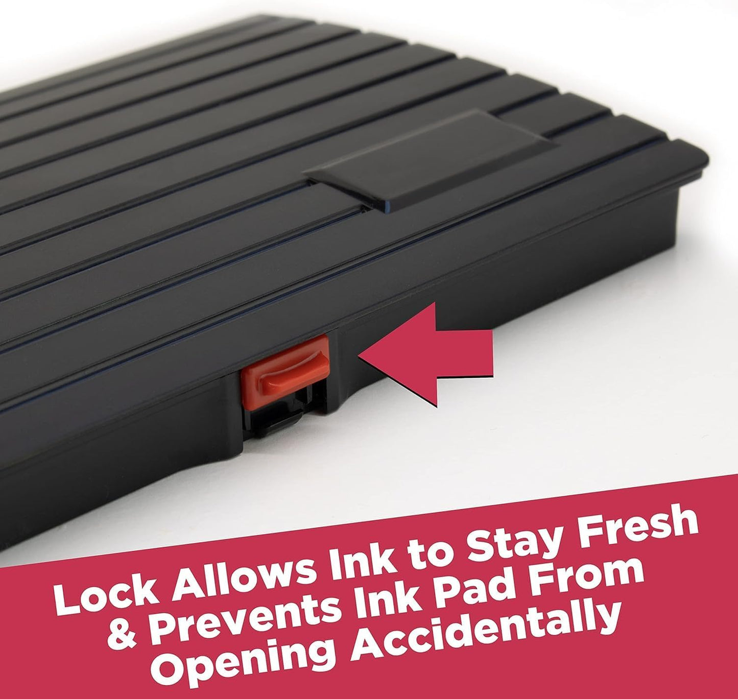 Large Premium Purple Ink Stamp Pad - 3" by 6" - Quality Felt Pad - Case with Closing snap