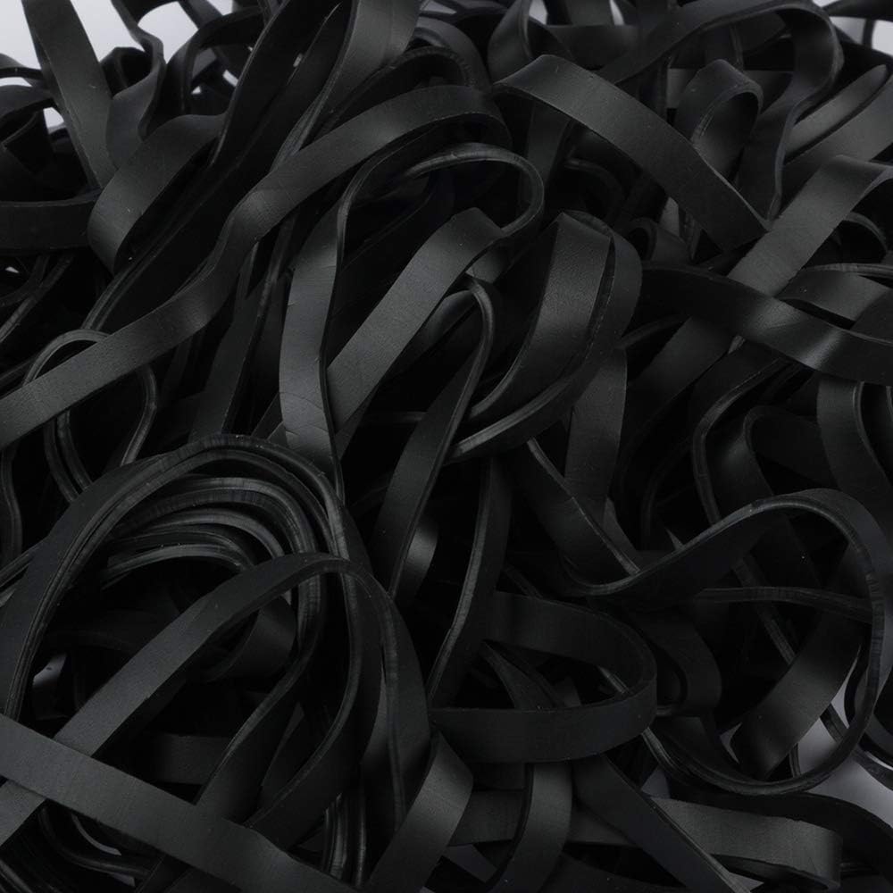 JAM PAPER Durable Rubber Bands - Size 64 - Black Multi-Purpose Rubberbands - 100/Pack