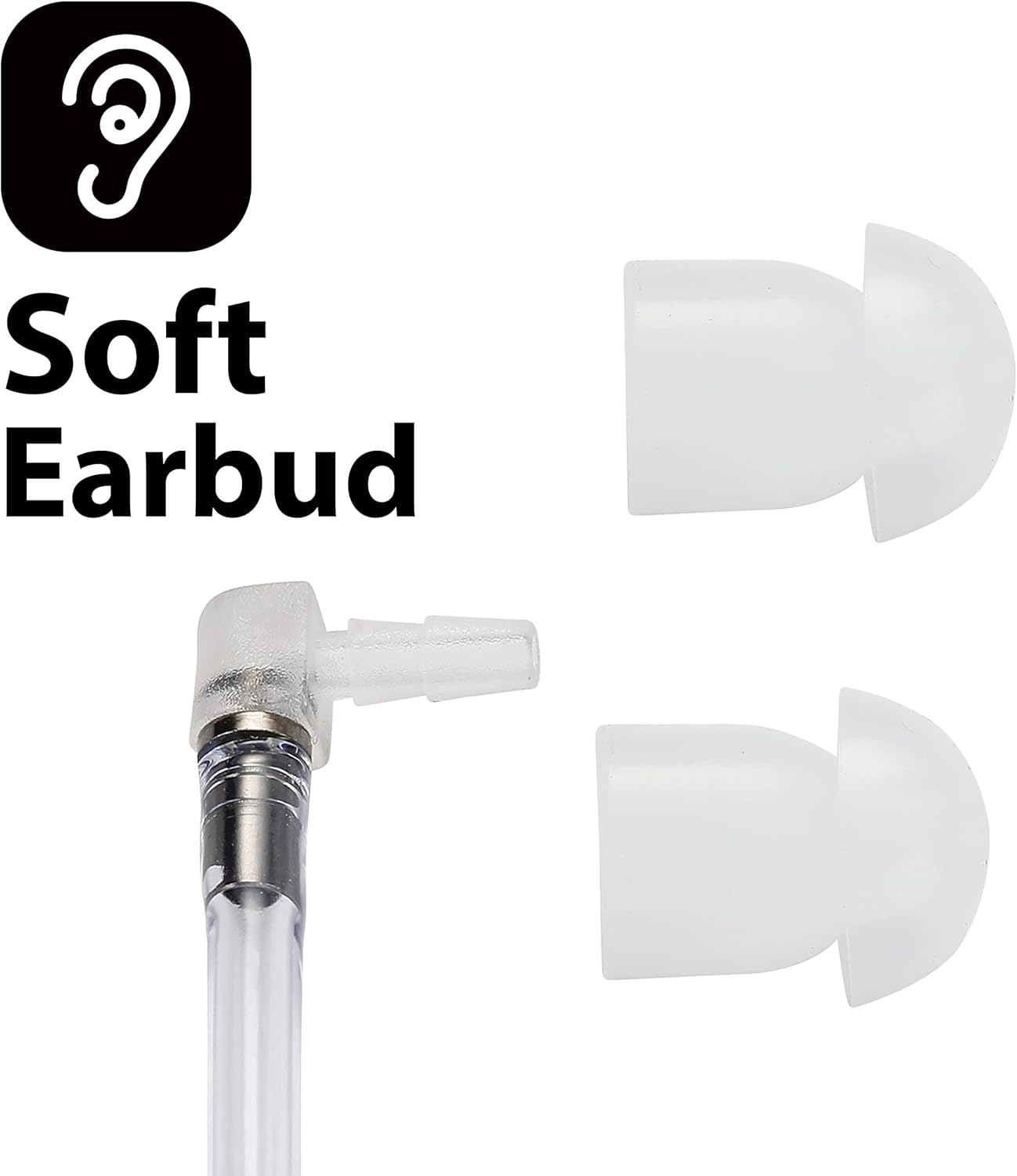 Police Earpiece 3.5mm /1 Pin Listen Only Acoustic Tube Earbud Headset for Remote Speaker Mic Motorola Kenwood 2 Way Radio FBI Security Surveillance Walkie Talkie (2 Packs)