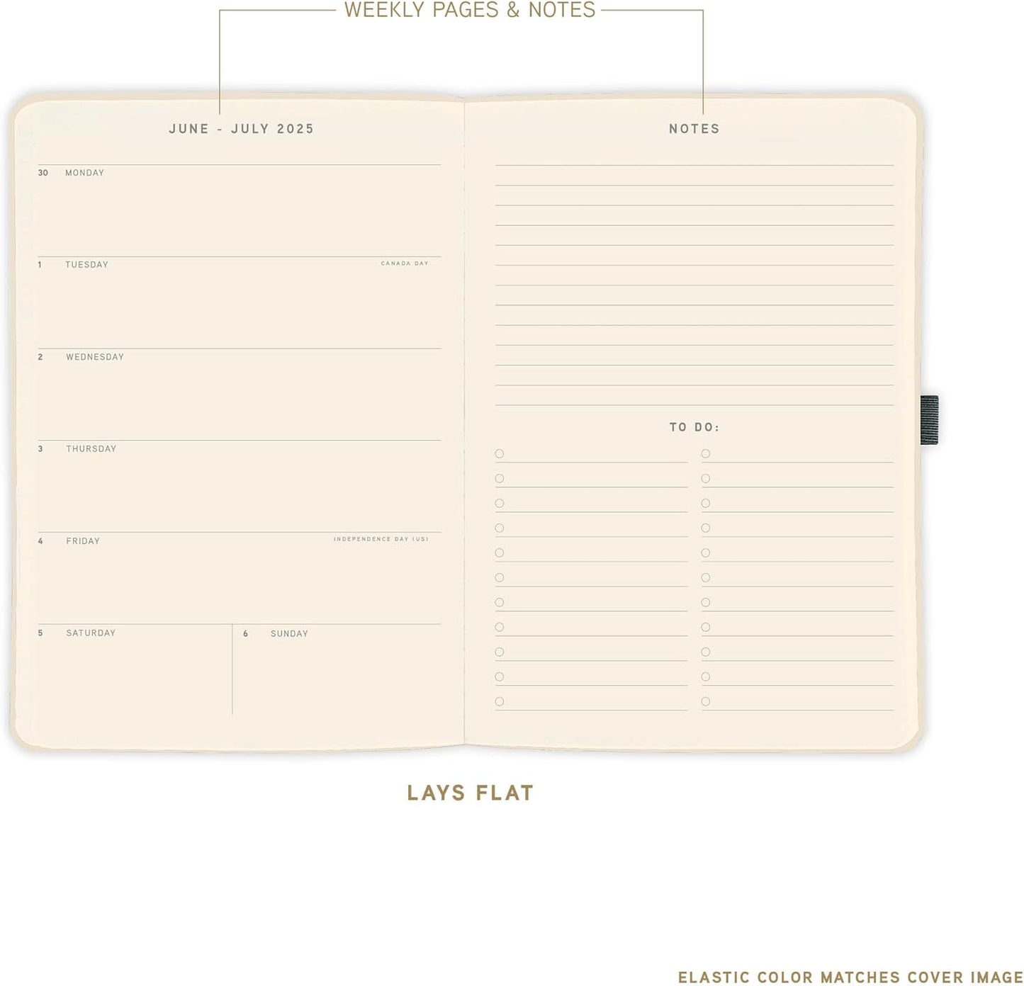 July 2025 – Dec. 2026 Planner by Graphique, Weekly and Monthly Planner, 18 Months Calendar, Hardcover, Peanuts Pink Floatie, 6” x 8”