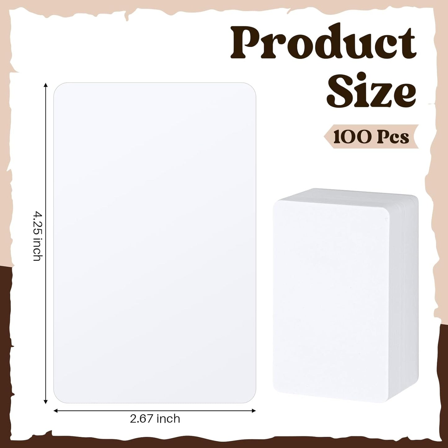 Zomiboo 100 Pieces Tall Trading Card Dividers, Plastic Trading Card Page Dividers for Games Sports Baseball, 2.7 x 4.2 Inch