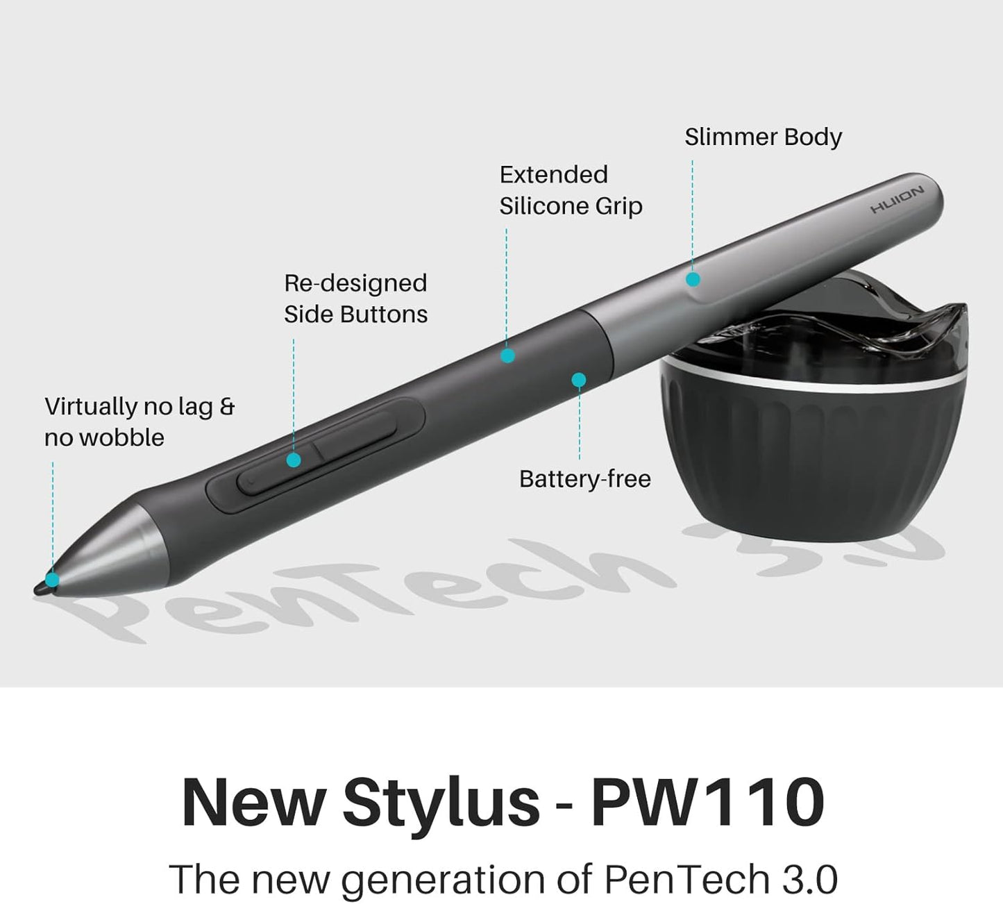 HUION Inspiroy 2 Medium Drawing Tablet with Scroll Wheel 8 Customized Keys Battery-Free Stylus 60° Tilt Support for Digital Art, Design, Sketch, 9x5inch Graphics Tablet, Black