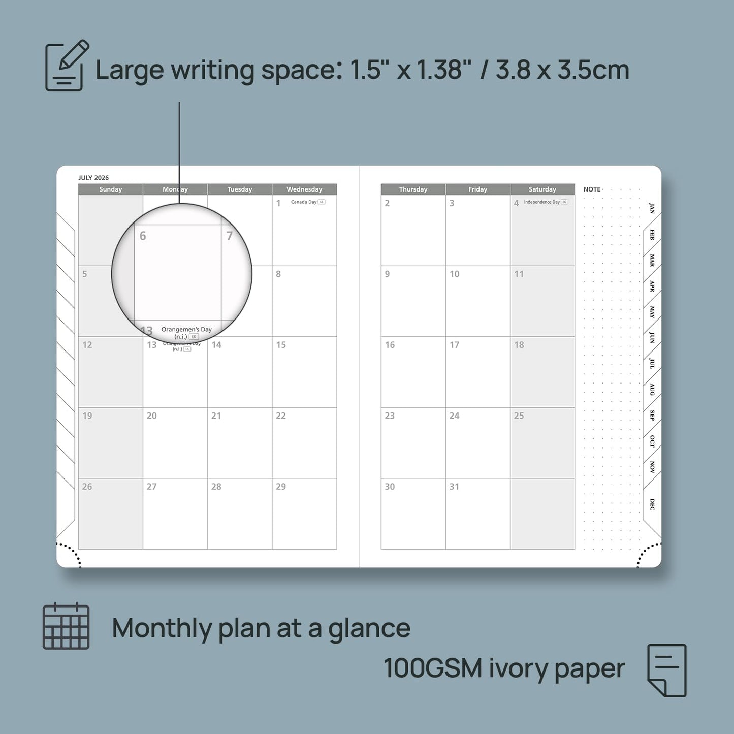 POPRUN 2026 Planner (Medium - 6.5'' x 8.5'') - 2026 Weekly Calendar ((Jan. 2026 - Dec. 2026) with Hourly Time Slots, Weekly/Monthly Appointment Book for Time Management - Leather Soft Cover - Green