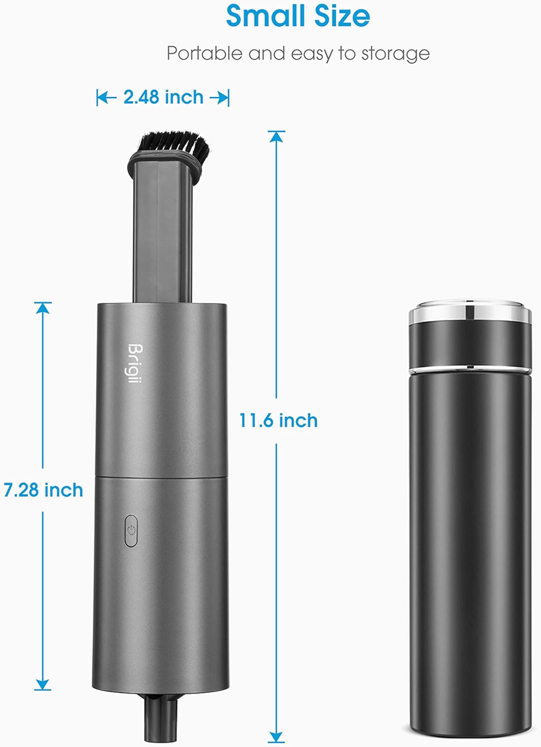 Brigii Mini Vacuum Cleaner,Small Handheld Vacuum Cordless USB Rechargeable,Dust Buster and Blower 2 in 1, Easy to Clean Desktop, Keyboard, Drawer, Car Interior and Other Crevices, Small Spaces-Y120