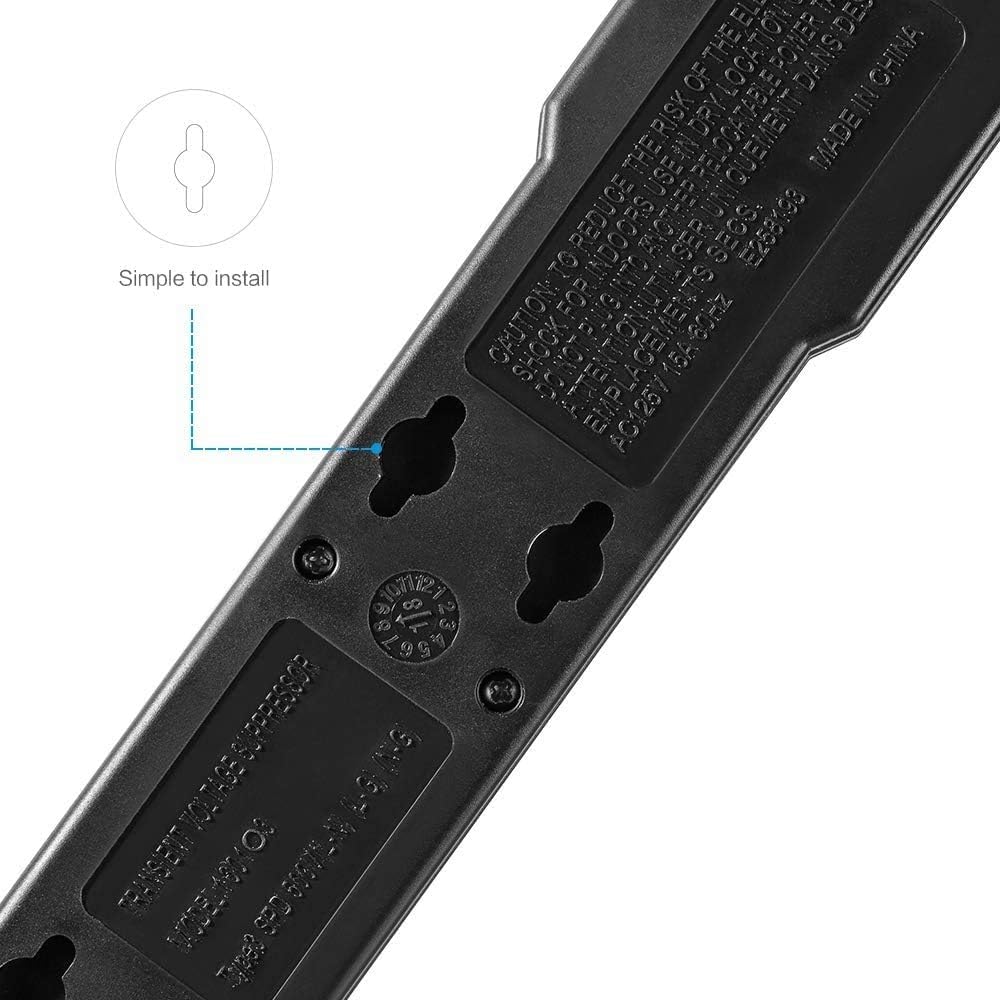KMC 6-Outlet Surge Protector Power Strip 6 Pack
