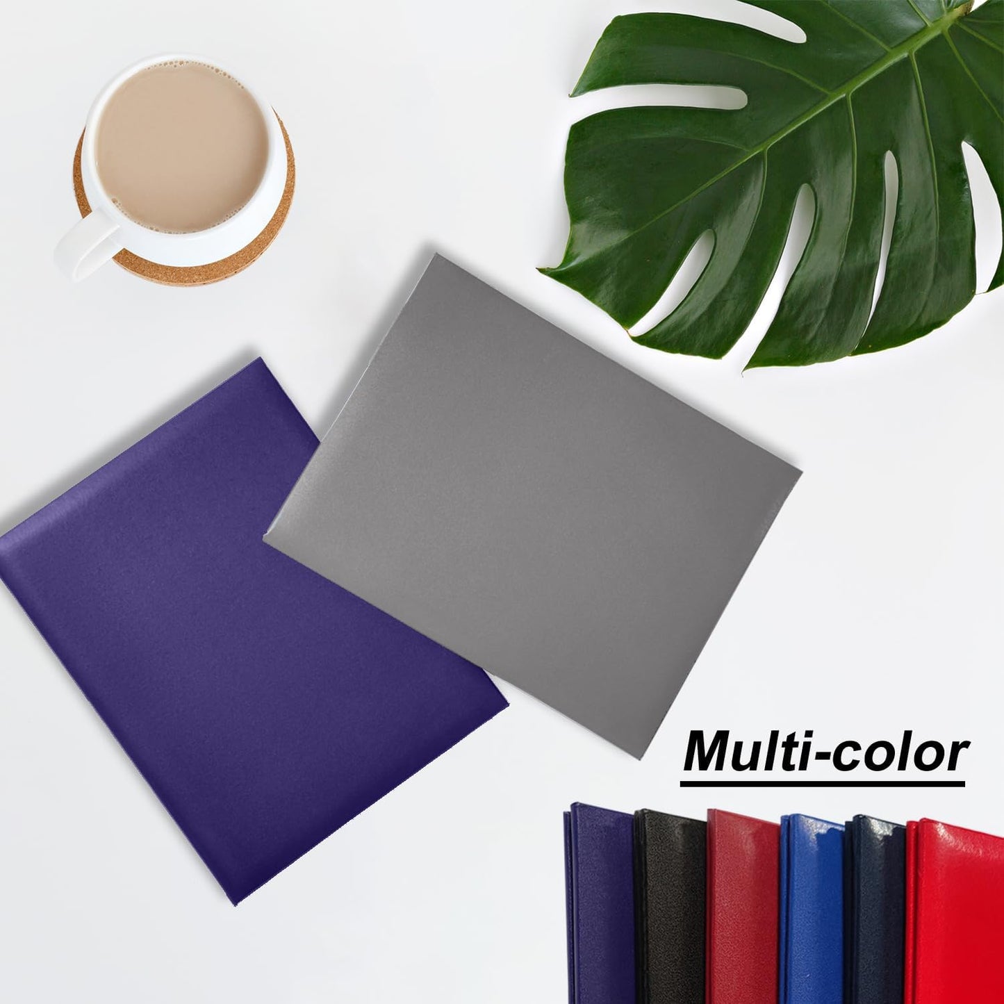 Certificate Holders 8.5"x11" Graduation Diploma Cover Document Leather Folders,Grey-2 Pack