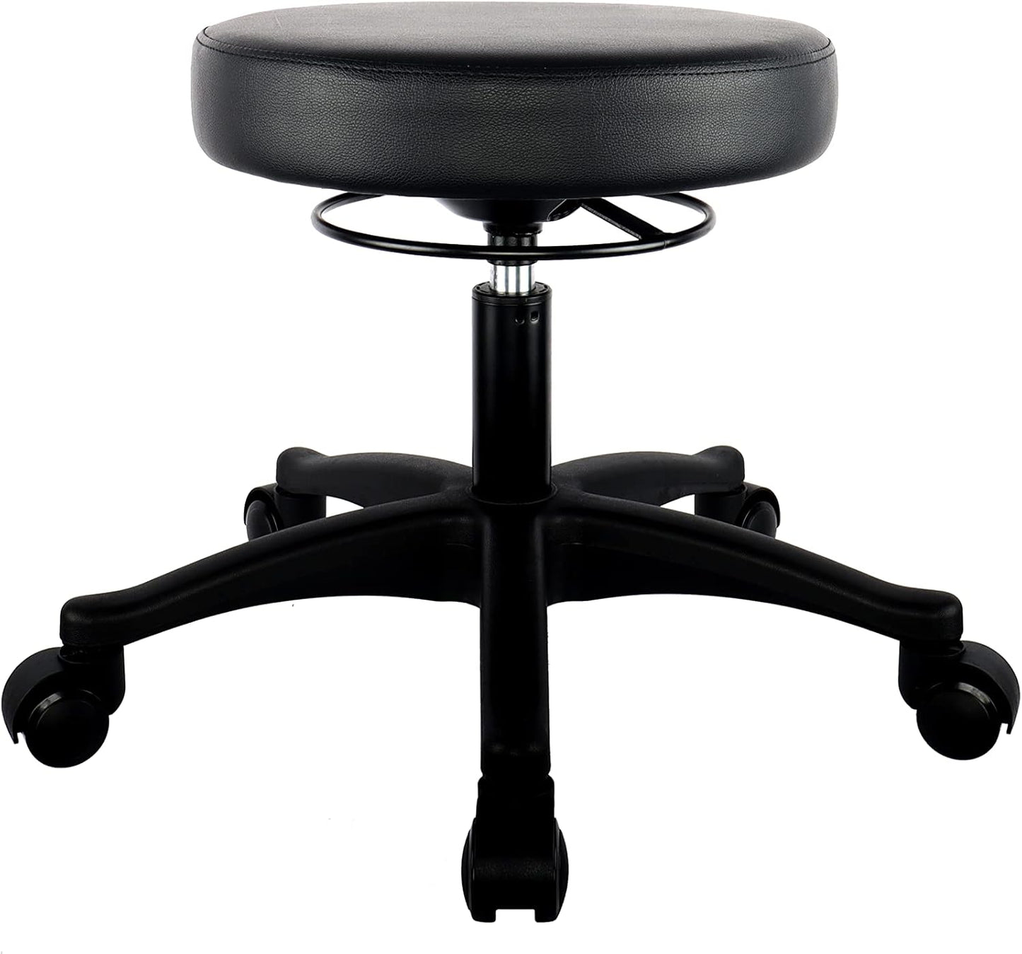 TAKE UR SEAT® 15" Table Height Adjustable Round Seat Stool Heavy Duty Built and Shipped Within 24 Hours, Spa, Medical, Lab, Black (Self-Braking Caster)