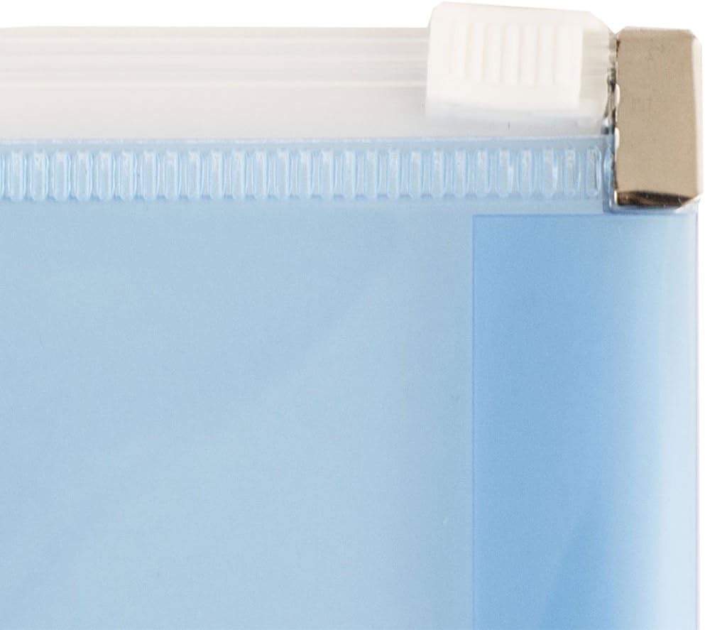JAM PAPER Plastic Envelopes with Zip Closure - Letter Booklet - 9 3/4 x 13 - Blue - 12/Pack