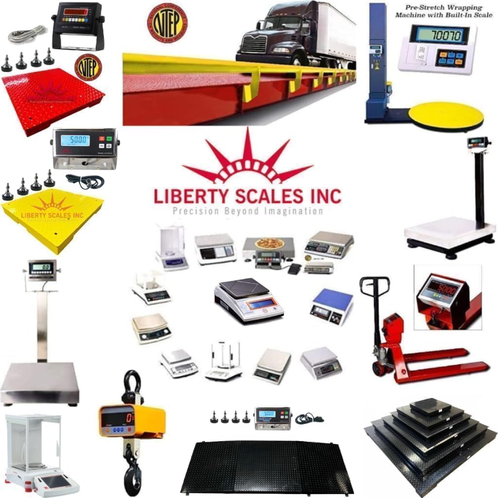 Liberty Scales Heavy Duty Industrial 36" x 36" Floor Scale with 3’ x 3’ Pallet Scales for Warehouse or Shipping Weighing | 1000 lbs x 0.2 lb