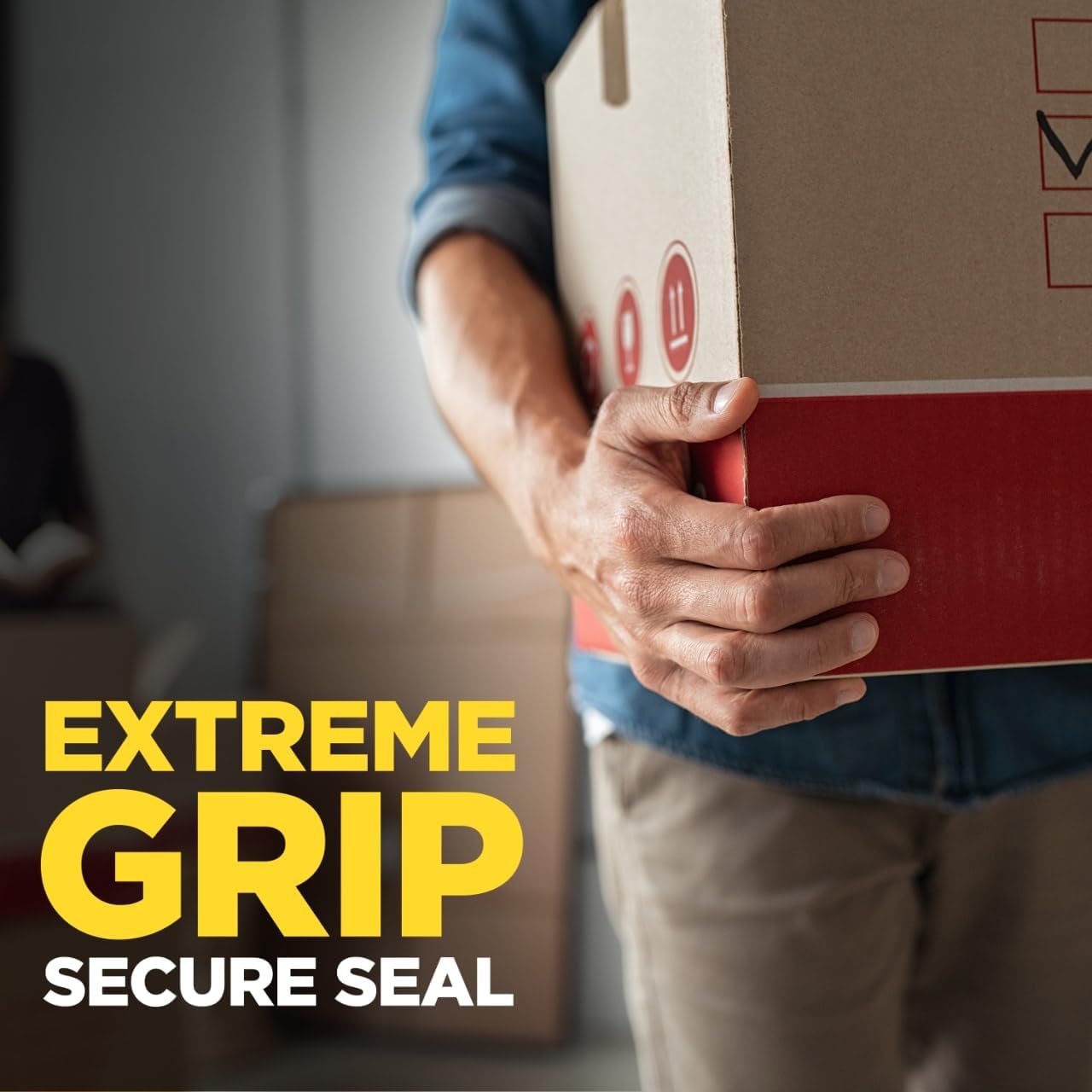 Scotch Box Lock Packing Tape, Clear Packaging Tape, Extreme Grip Box Tape for Holiday Shipping, 1.88 in. x 22.2 yd., 6 Tape Rolls with Dispensers