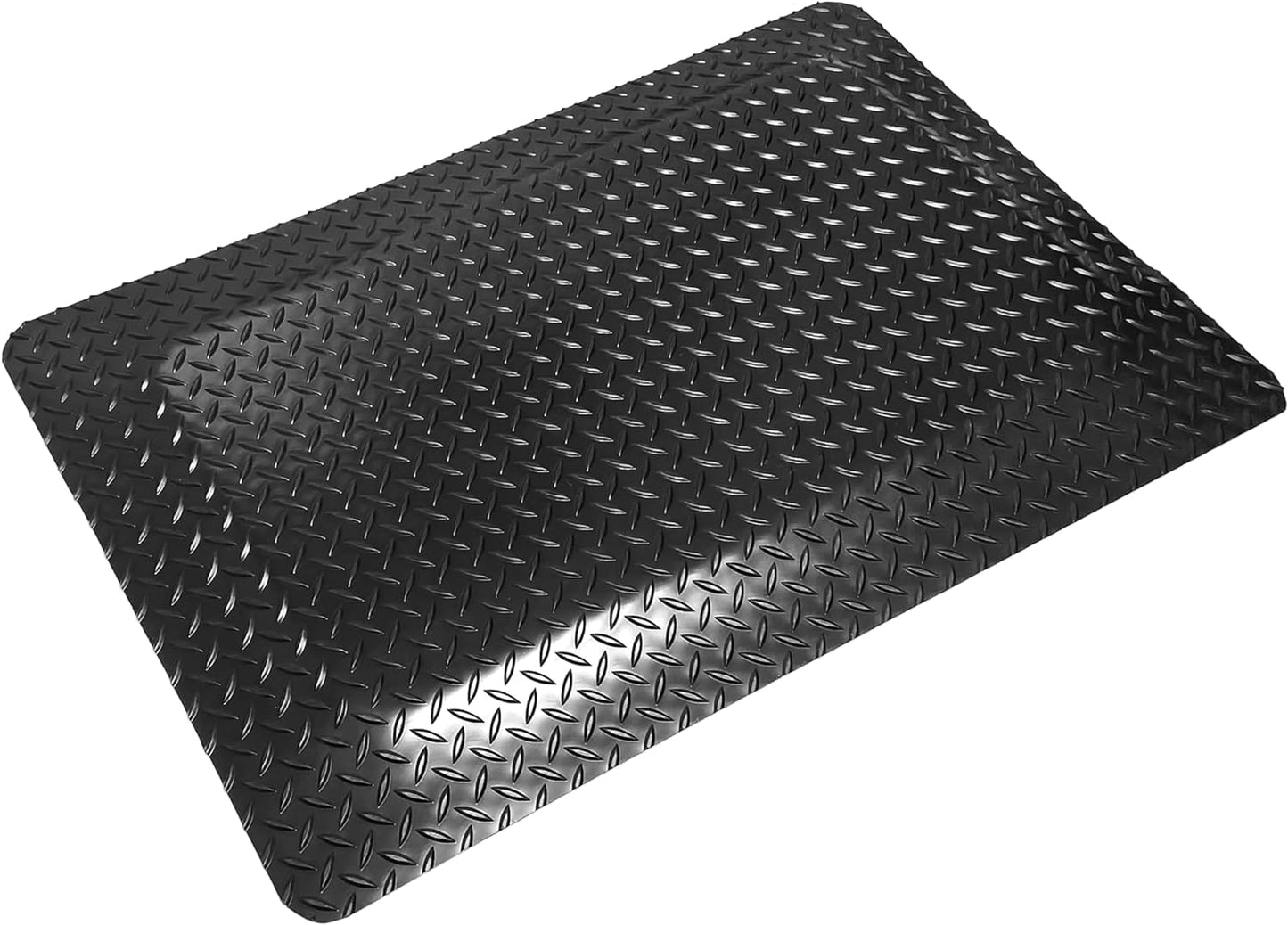 Rhino Mats, American Classic Diamond Anti-Fatigue Mats, Industrial Ergonomic Comfort Standing Mat for Work, Home, Garage, Office, Kitchen or Anywhere (Black 9/16" Thick, 3 FT. x 12 FT.)