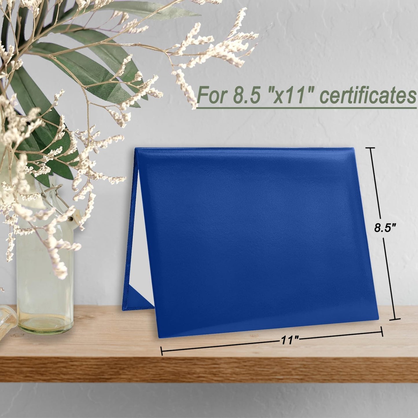 Certificate Holders 8.5"x11" Graduation Diploma Cover Document Leather Folders,Royal blue-20 Pack