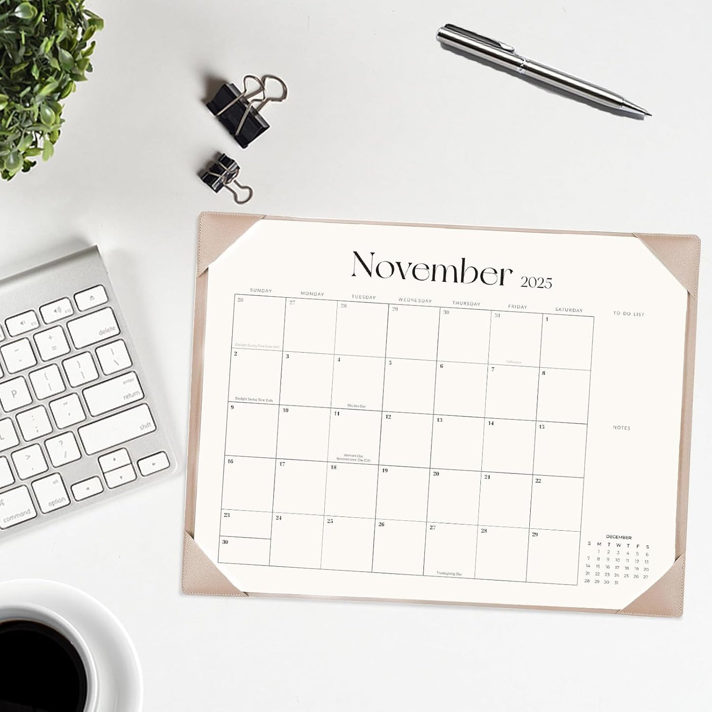 Desk Calendar 2025-2026 with Desk Mat – 22" x 17" Large Desk Pad Calendar Runs From July 2025 to December 2026, Monthly Calendar for Home, Office