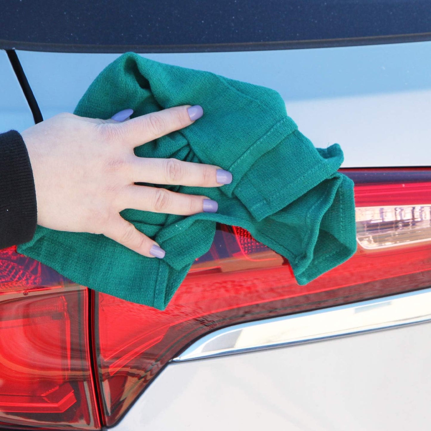 Arkwright Surgical Huck Towels - (Pack of 12) Lint Free & Highly Absorbent Pre-Treated Cotton Cleaning Cloths, Perfect for Medical, Auto Detailing, Window Glass, and Shop, 16 x 26 in, Hunter Green