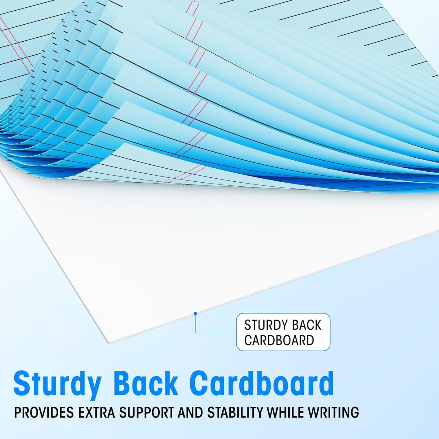 6pcs Legal Pads 8.5 x 11, Notepads 8.5 x 11 Inch, Color Note Pads Clear Print Writing Pads of Paper, Memo Pads , Perforate Legal Notepads Paper , Wide Ruled Lined with Sturdy Back,30 Sheets/Pack