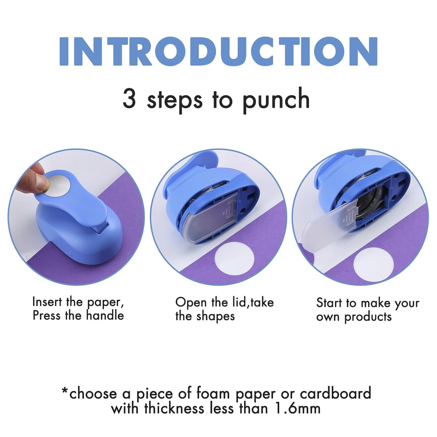 LOONENG 1 Inch Circle Paper Punch - Create Perfect Circles for Handmade Craft Projects - Ideas for Scrapbooking, Card Making, DIY Photo Albums, Gift Tags, Homemade Confetti
