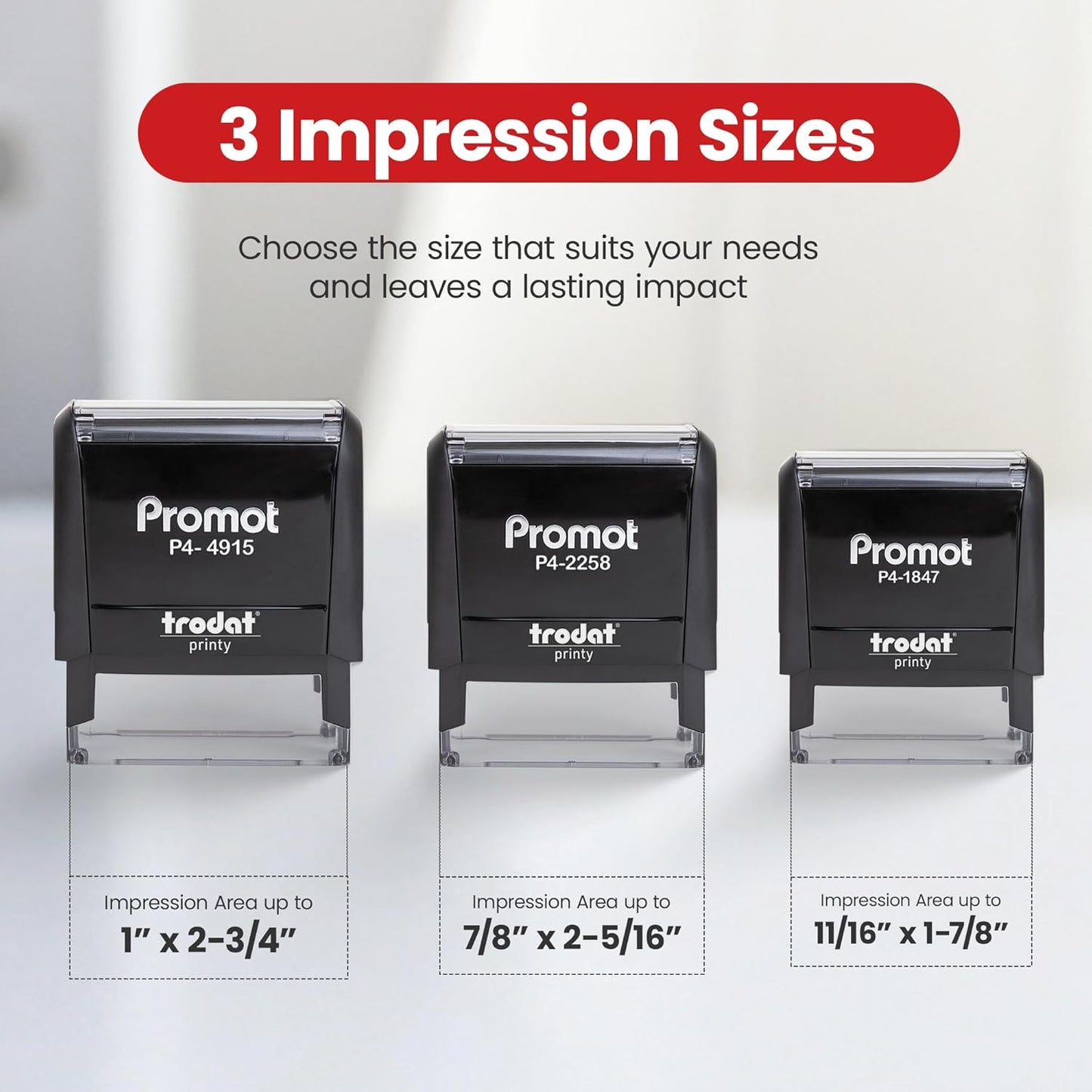 Promot Self Inking Custom Stamp - Up to 4 Lines of Personalized Text, Customized Address Stamp with Easy to Change Ink Cartridge (Extra Large)