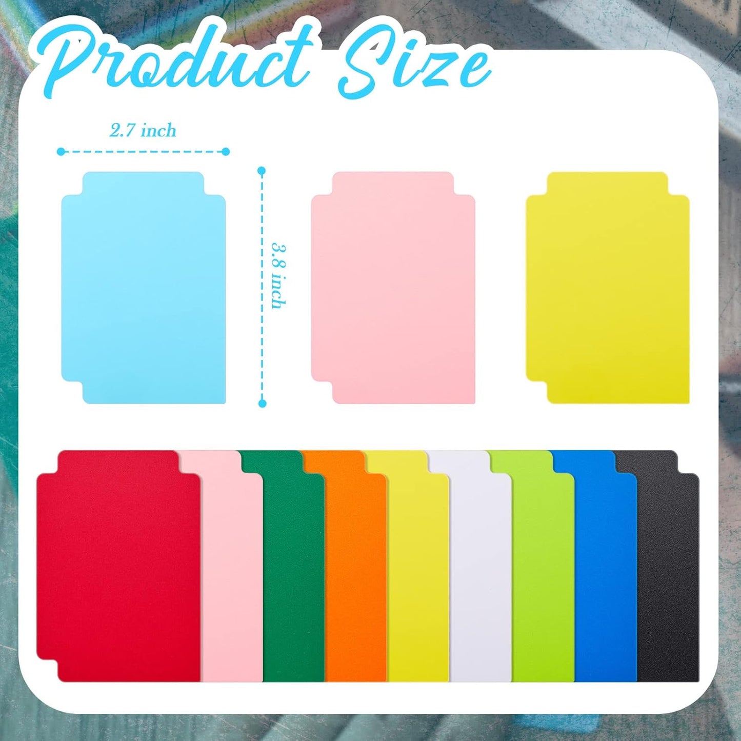 Trading Card Dividers Multicolor Card Page Dividers Frosted Plastic Separator with Tabs for Games Sports, 2.7 x 3.8 Inches(100 Pieces)