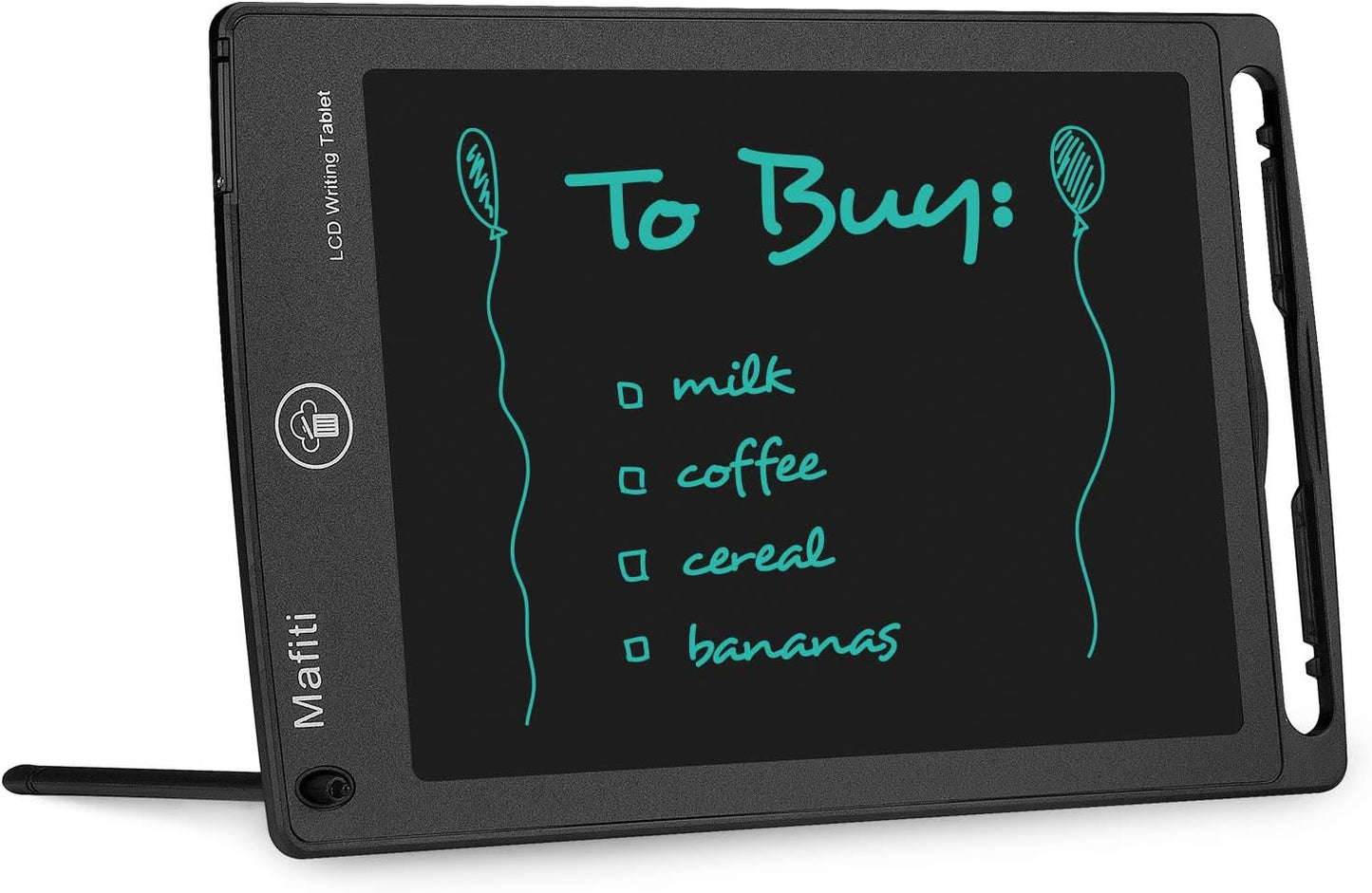 Mafiti LCD Writing Tablet 8.5 Inch Electronic Writing Drawing Pad Portable Doodle Board Gifts for Kids Office Memo Home Whiteboard Black