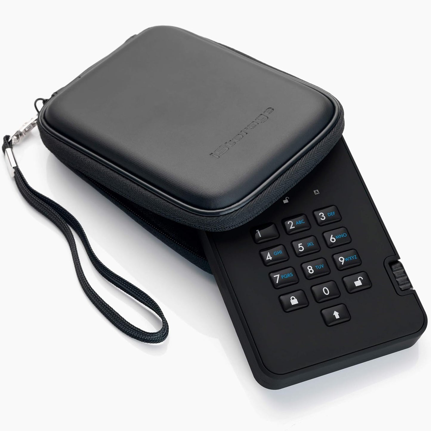 iStorage diskAshur2 HDD 3TB Black - Secure portable hard drive - Password protected - Dust & water resistant - Hardware Encryption
