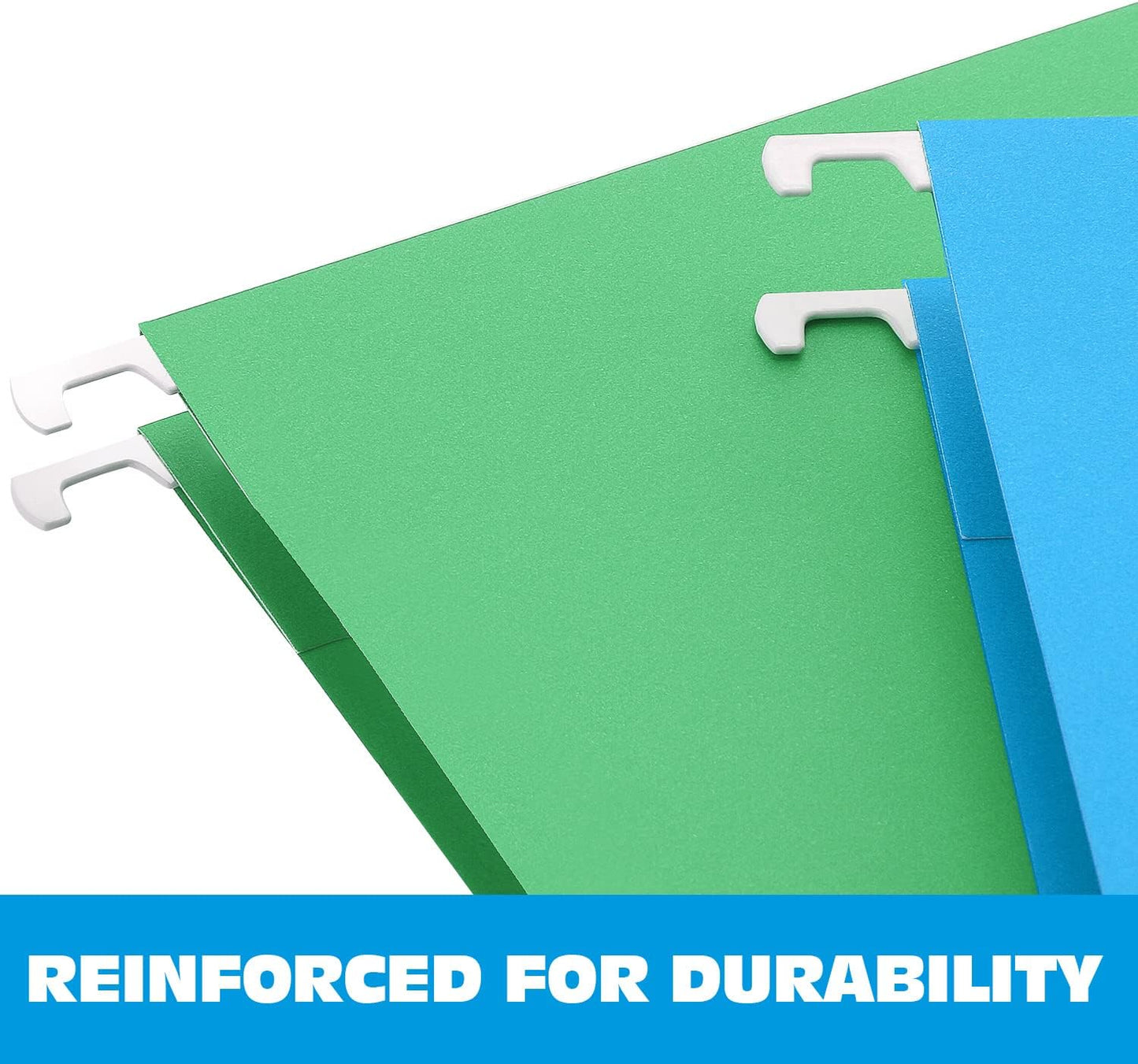 HERKKA Extra Capacity Hanging File Folders, 30 Pack Reinforced Letter Size Hanging Folders with Heavy Duty 3 Inch Expansion, Designed for Bulky Files, Medical Charts, Adjustable Tabs, Assorted Colors