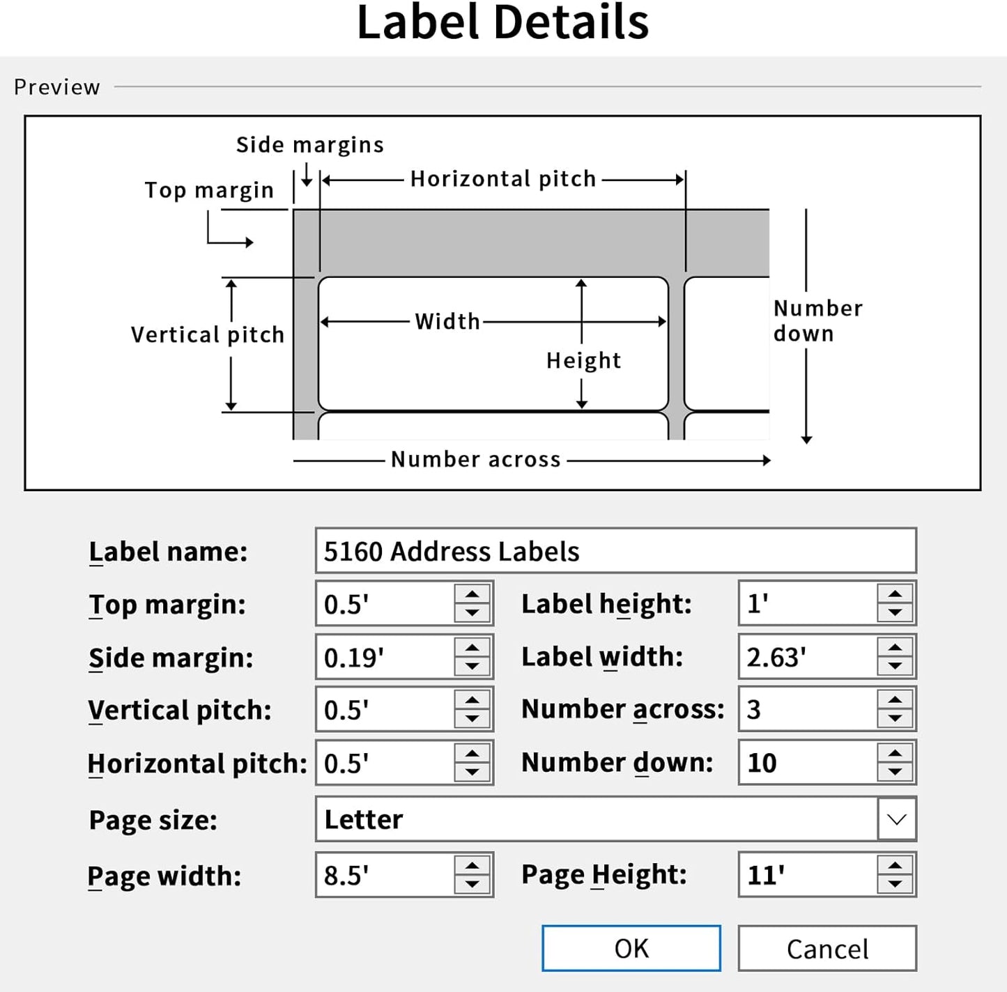 1" x 2-5/8" Address Labels 1500 labels sticker paper for Laser/Ink Jet Printer mailing labels 8.5"×11" white 30 per sheet