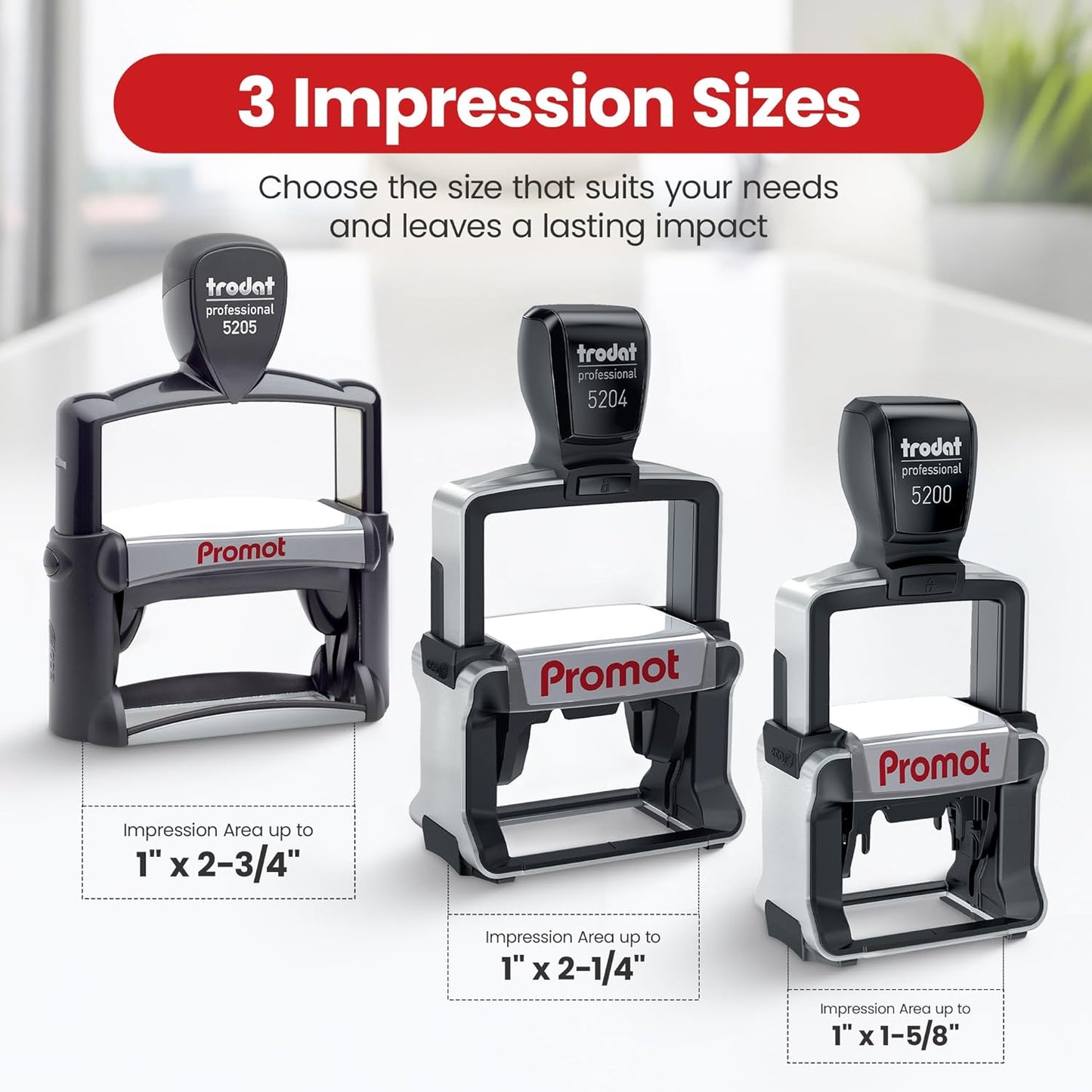 Promot Medium Professional Stainless Steel Stainless Steel Self Inking 6 Lines Custom Stamp - Personalized Office Stamp