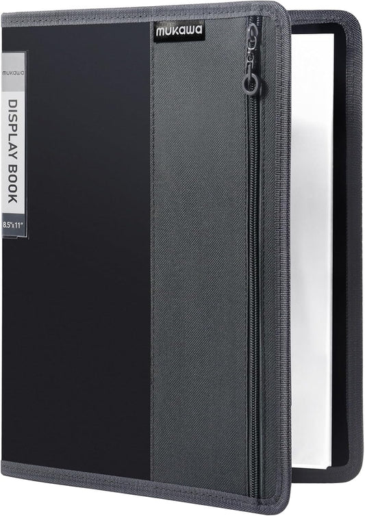 30-Pocket Display Book, 8.5×11 Letter Size Portfolio Folder with Clear Sleeves, Presentation/Certificate Binder & Document Organizer for School, Office & Home, 1 Pack