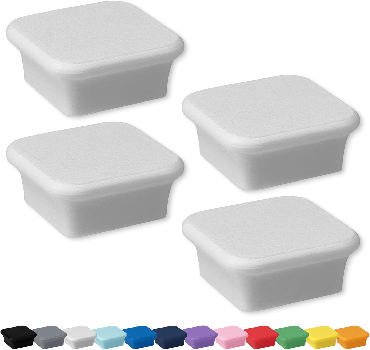 Glassboard Studio MiniBar Magnet - Strong Neodymium Rare Earth Magnets for Fridge, Whiteboard, Locker & Magnetic Glassboards - Ideal for Crafting & Office Use - Strong Fridge Magnets (Snow White, 4)
